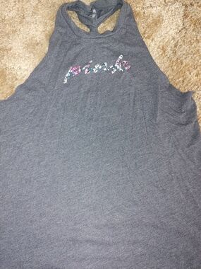 PINK Victoria's Secret Heather Gray Racerback Tank